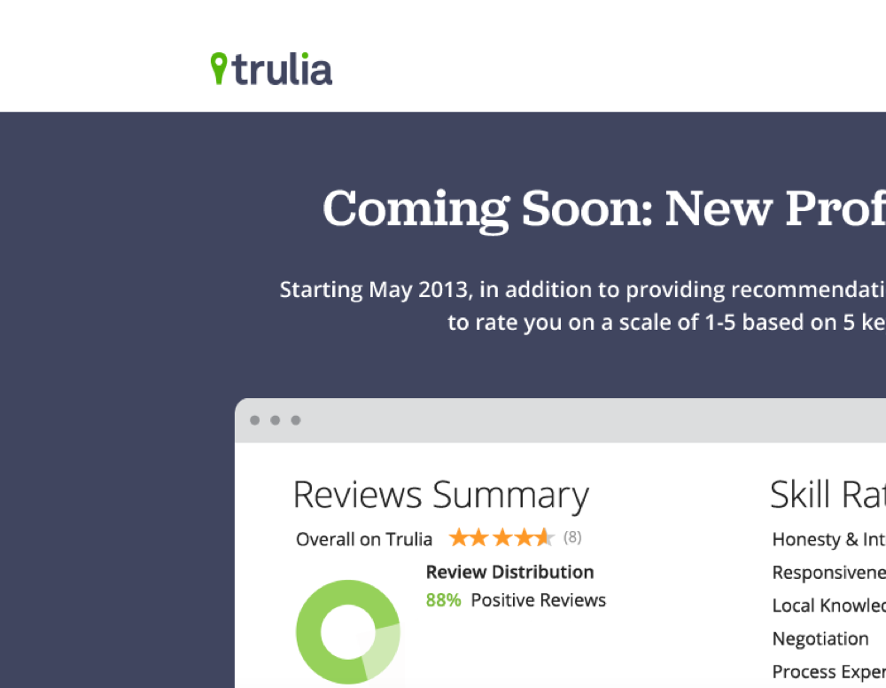 Trulia Lead Generation landing pages
